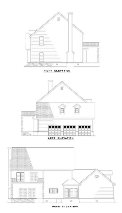 Colonial House Plan #110-00224 Elevation Photo