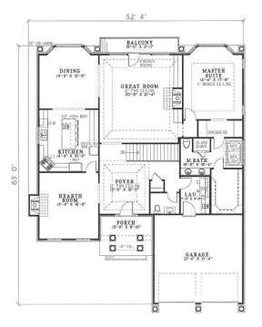 Floorplan 1 for House Plan #110-00225