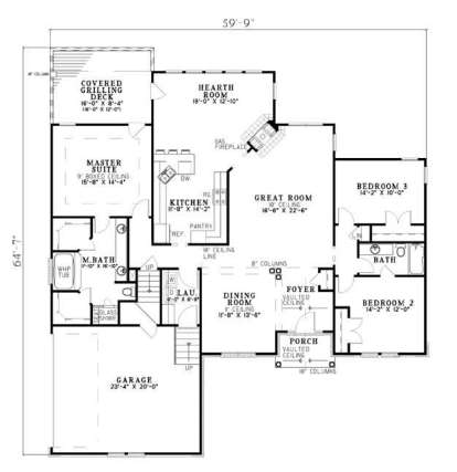 Floorplan 1 for House Plan #110-00227