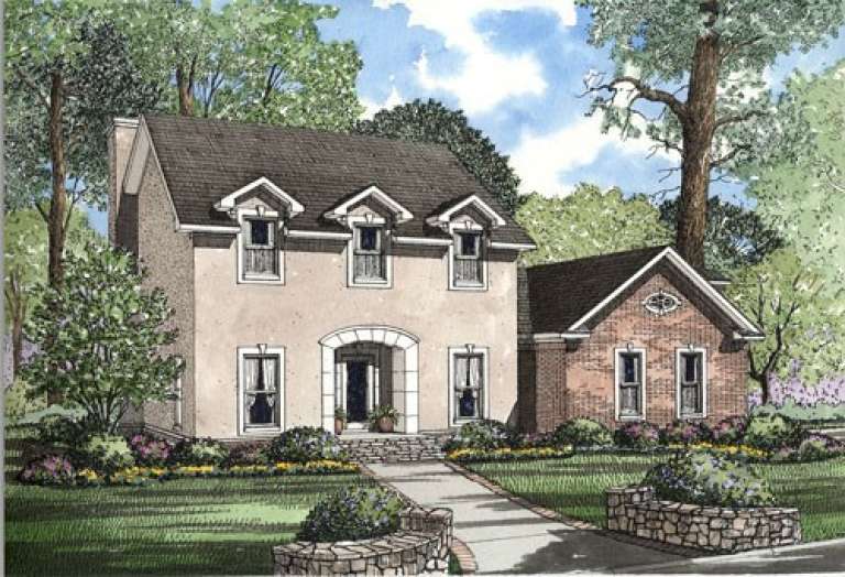 European House Plan #110-00228 Elevation Photo
