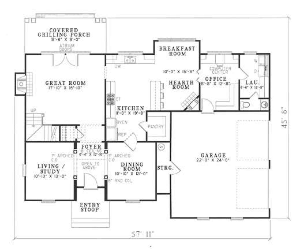 Floorplan 1 for House Plan #110-00228