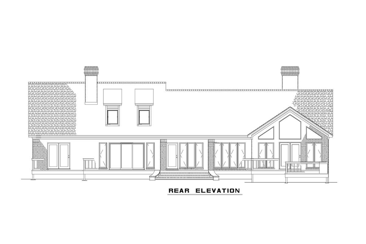 Traditional House Plan #110-00229 Elevation Photo