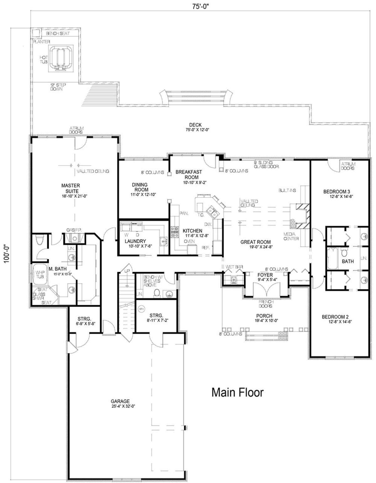 Main Floor for House Plan #110-00229