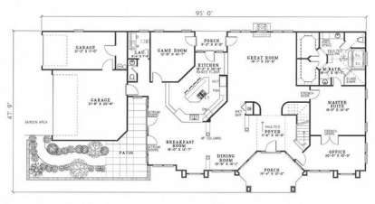 Floorplan 1 for House Plan #110-00230