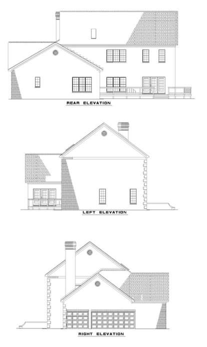 Colonial House Plan #110-00231 Elevation Photo
