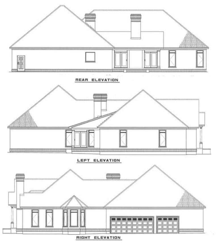 Ranch House Plan #110-00232 Elevation Photo