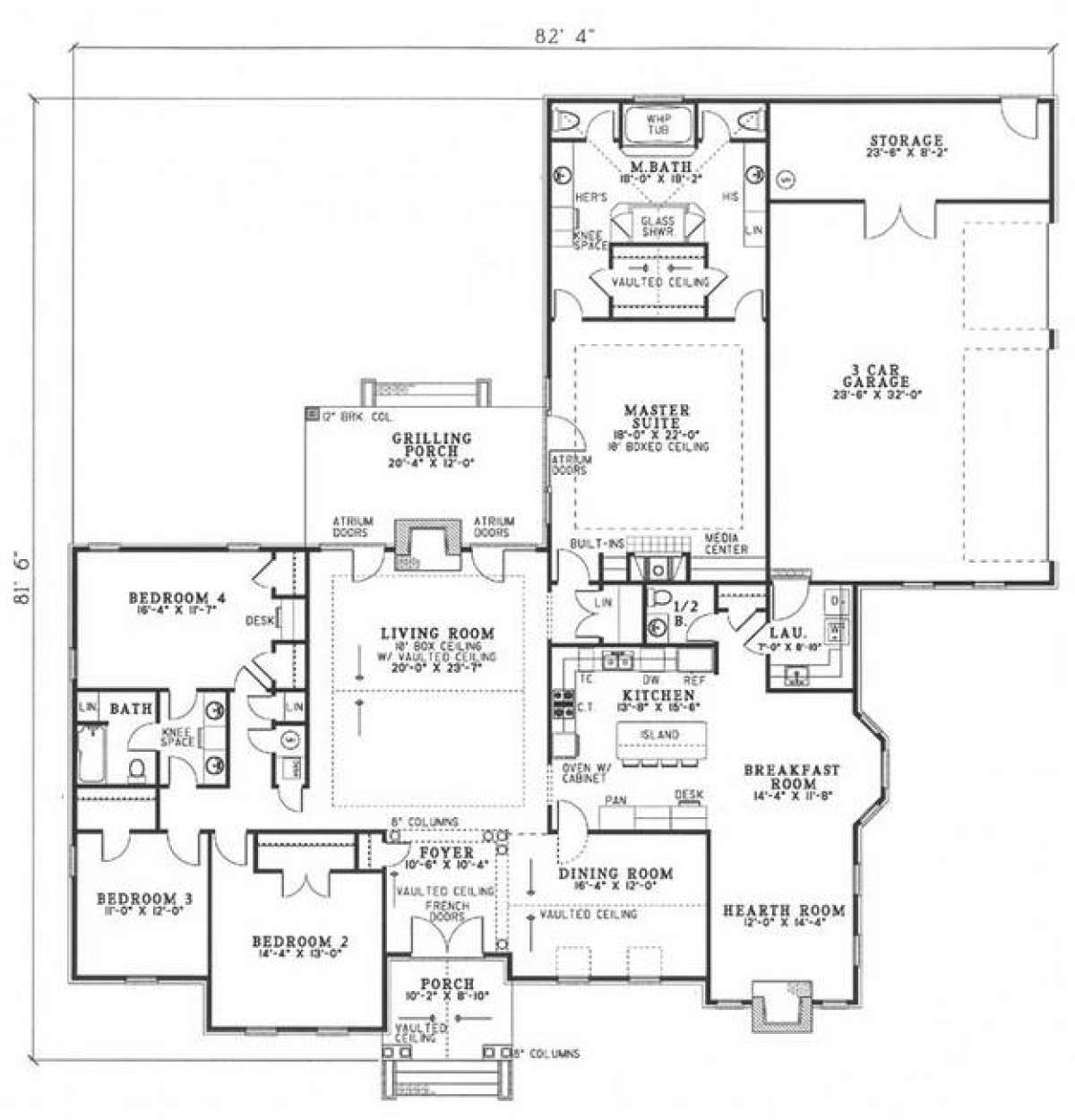 Floorplan 1 for House Plan #110-00232