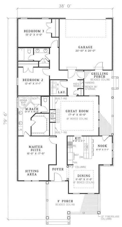 Main Floor  for House Plan #110-00234