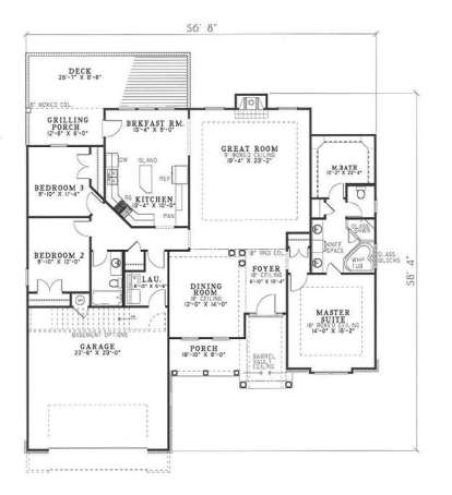 Floorplan 1 for House Plan #110-00235