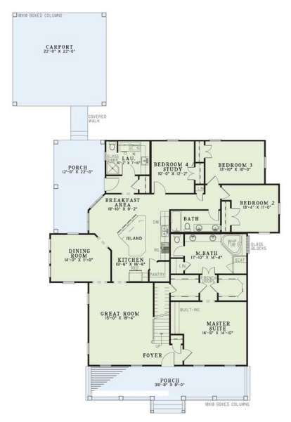 Floorplan 1 for House Plan #110-00236