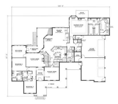 Floorplan 2 for House Plan #110-00237
