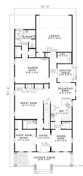 Floorplan 1 for House Plan #110-00239