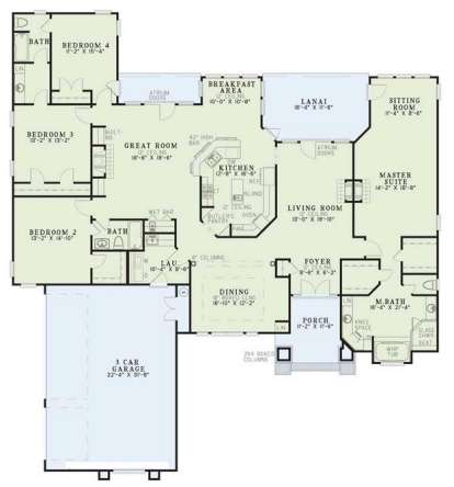 Floorplan 1 for House Plan #110-00240
