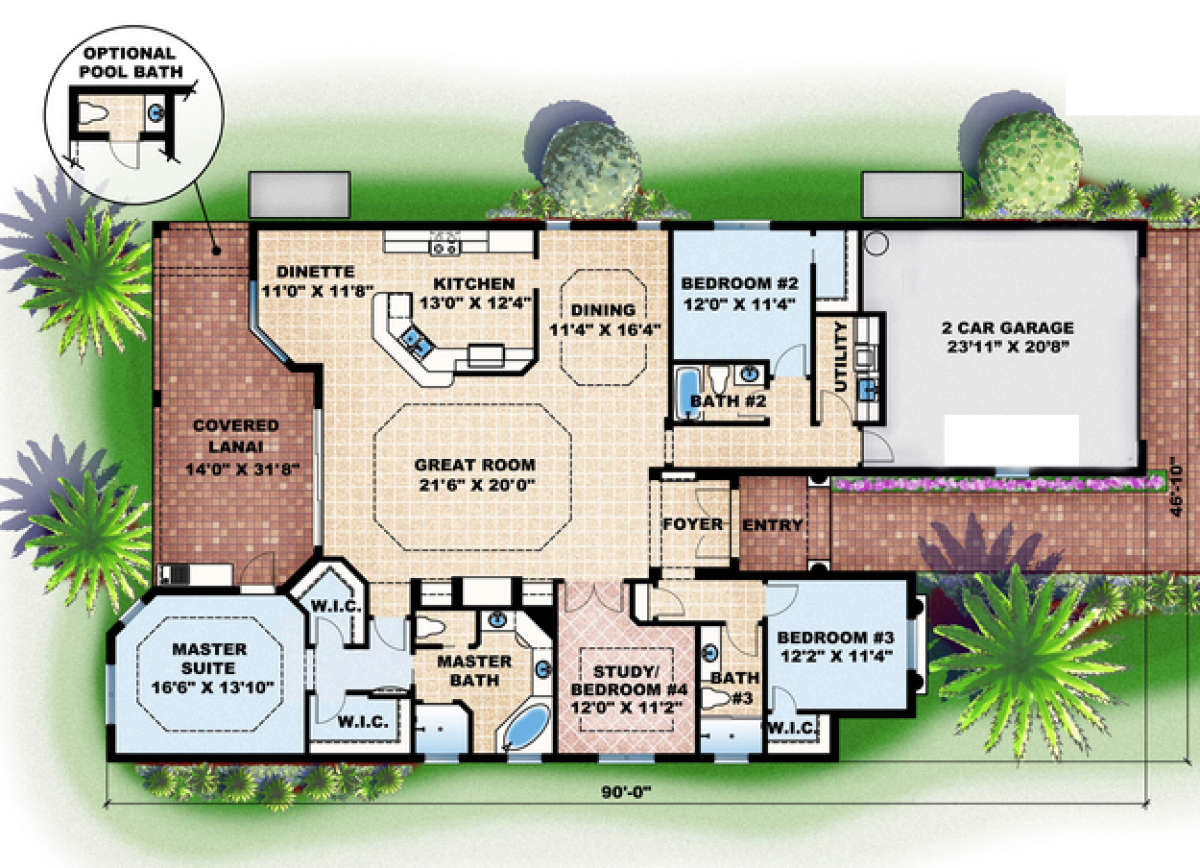 Floorplan 1 for House Plan #575-00034