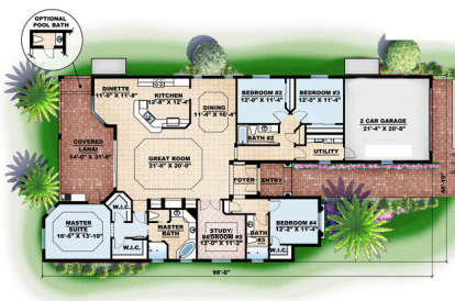Floorplan 1 for House Plan #575-00035