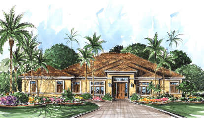 Mediterranean House Plan #575-00036 Elevation Photo