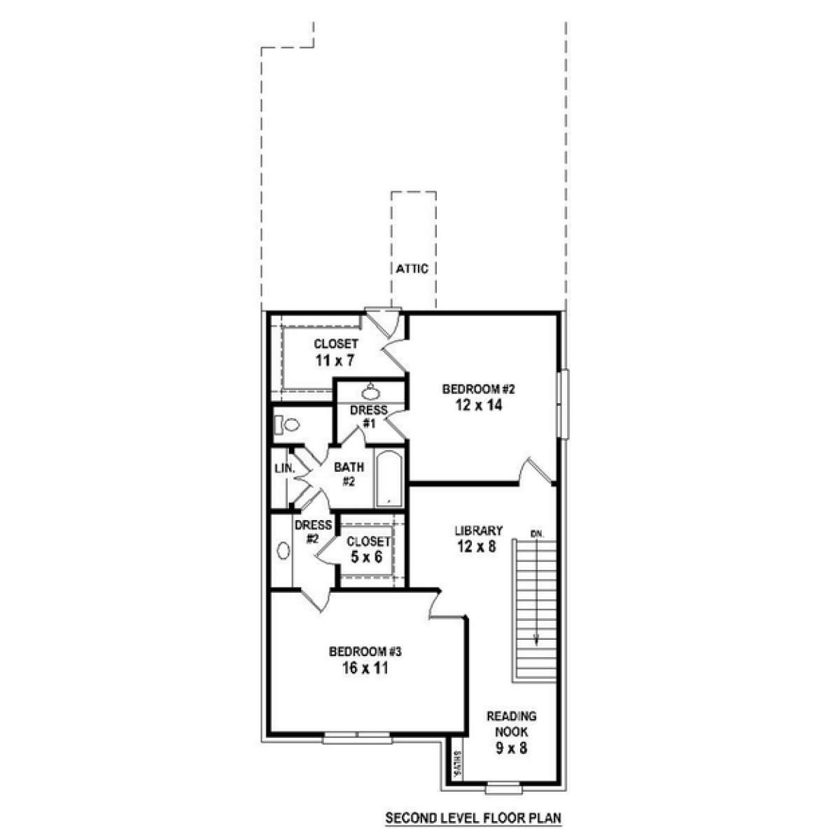 Floorplan 2 for House Plan #053-00477