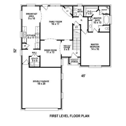 Floorplan 1 for House Plan #053-00478