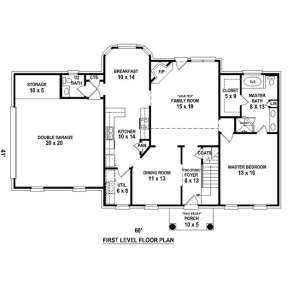 Floorplan 1 for House Plan #053-00483