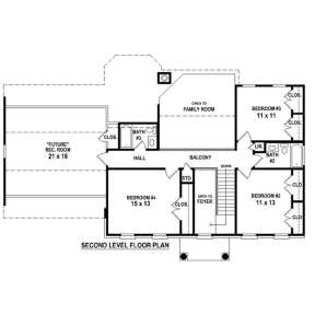 Floorplan 2 for House Plan #053-00483