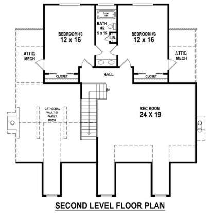 Floorplan 2 for House Plan #053-00485