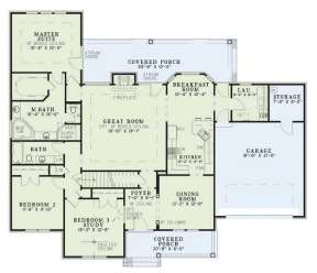 Floorplan 1 for House Plan #110-00242