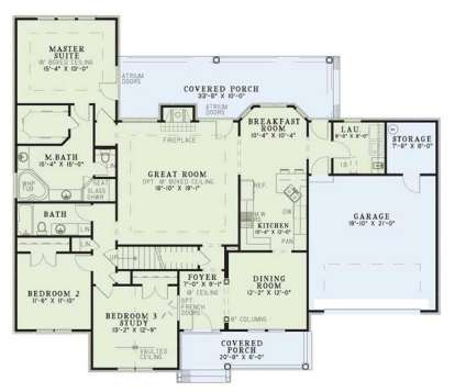 Floorplan 1 for House Plan #110-00242