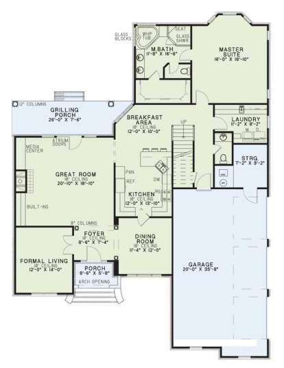 Main Floor  for House Plan #110-00243