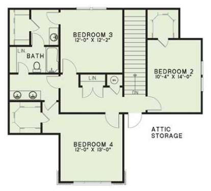 Second Floor for House Plan #110-00243
