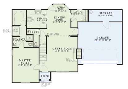 Floorplan 1 for House Plan #110-00245