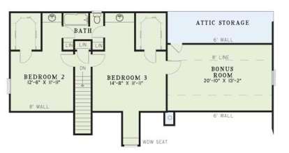 Second Floor for House Plan #110-00245