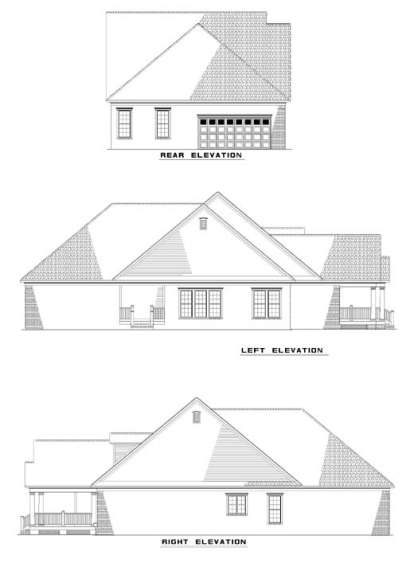 Ranch House Plan #110-00246 Elevation Photo