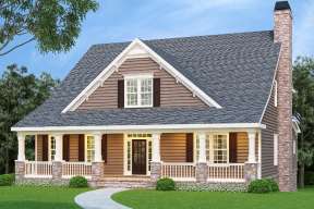 Cape Cod House Plan #009-00031 Elevation Photo