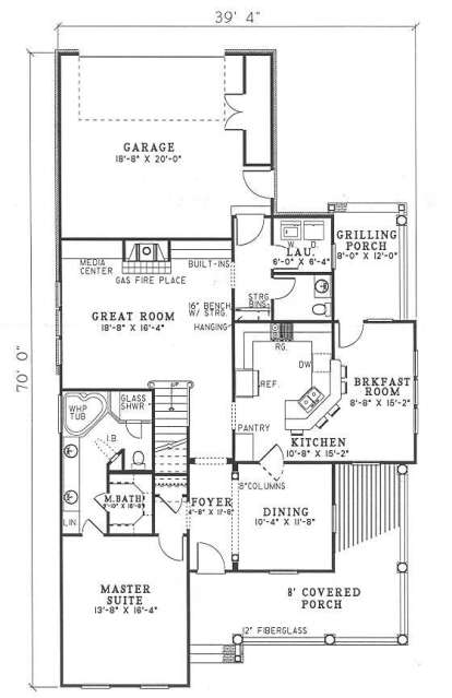 First Floor for House Plan #110-00247