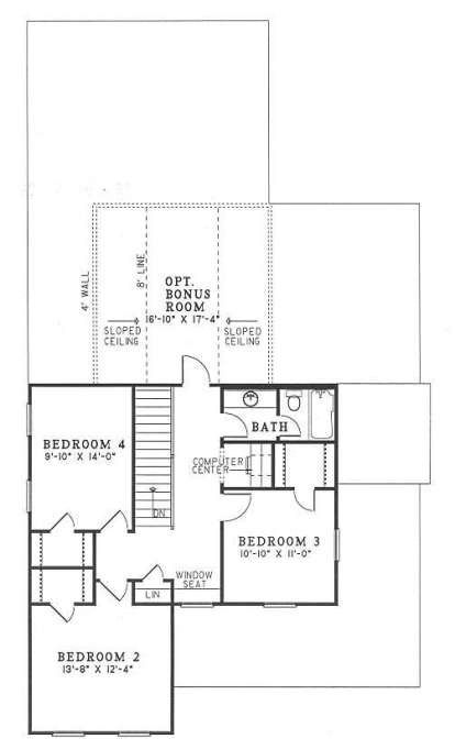 Second Floor for House Plan #110-00247
