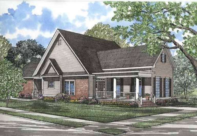 Narrow Lot House Plan #110-00248 Elevation Photo