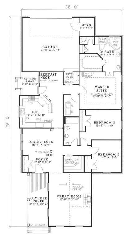 Main Floor  for House Plan #110-00248