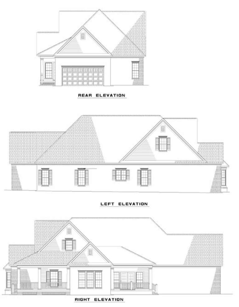 Southern House Plan #110-00250 Elevation Photo