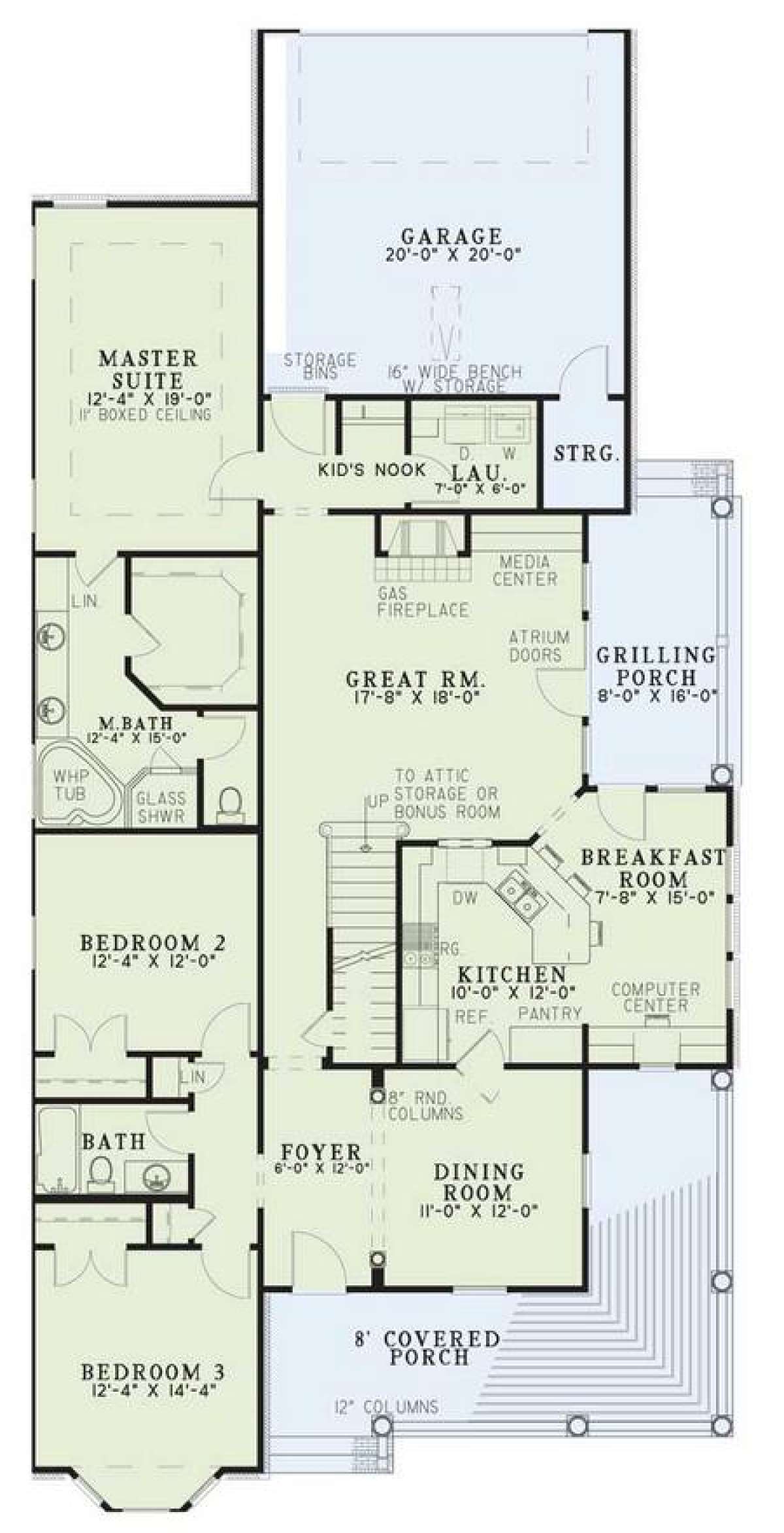Main Floor  for House Plan #110-00250