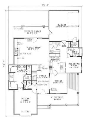 Floorplan 1 for House Plan #110-00251
