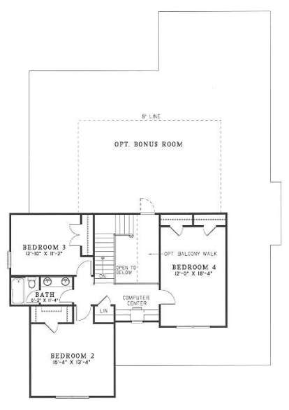 Floorplan 2 for House Plan #110-00251