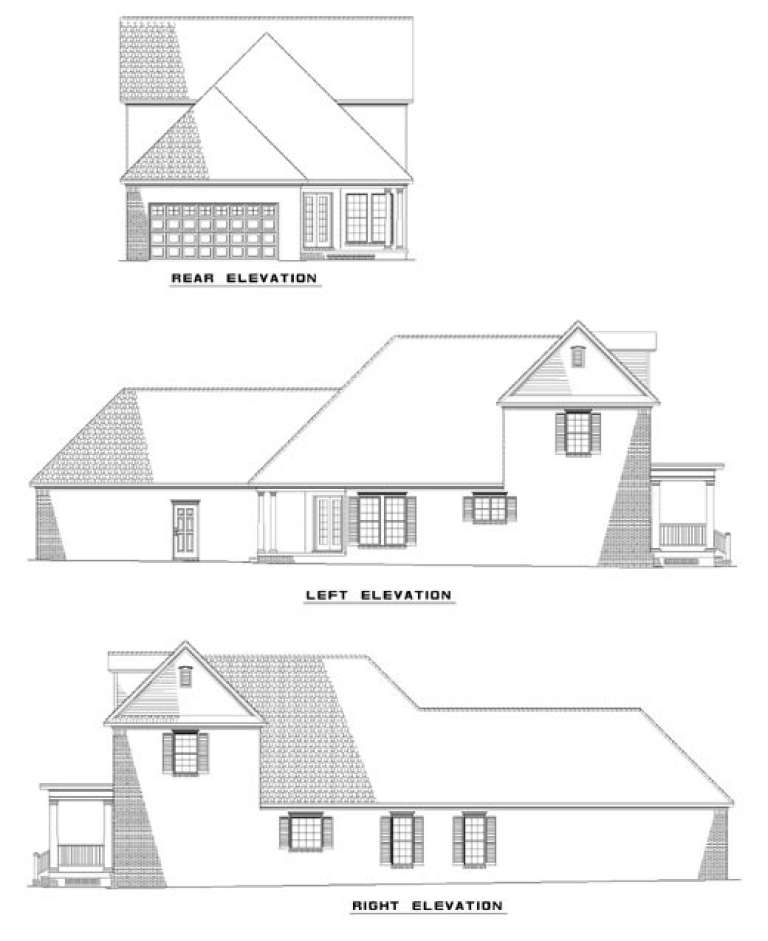 Narrow Lot House Plan #110-00253 Elevation Photo