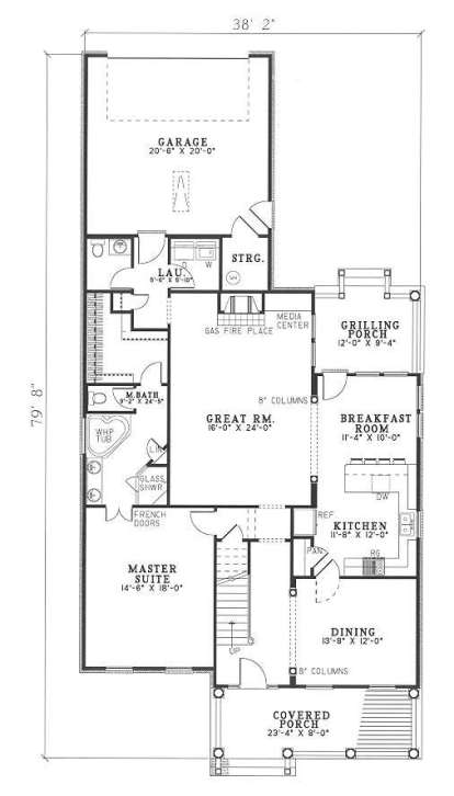 Main Floor  for House Plan #110-00254