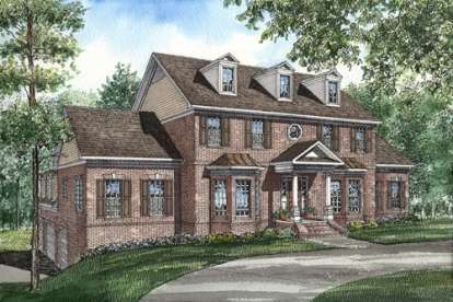 Luxury House Plan #110-00256 Elevation Photo