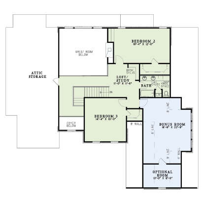 Second Floor for House Plan #110-00257