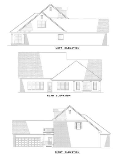 Colonial House Plan #110-00258 Elevation Photo