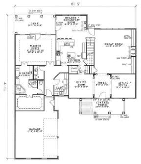 Floorplan 1 for House Plan #110-00258