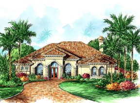 Mediterranean House Plan #575-00038 Elevation Photo