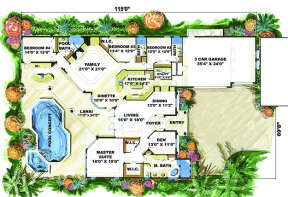 Floorplan 1 for House Plan #575-00038