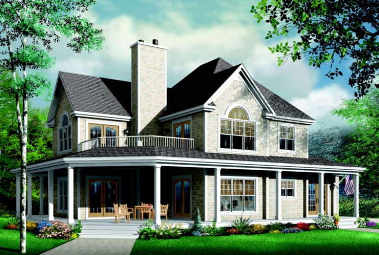 Country House Plan #034-00089 Elevation Photo